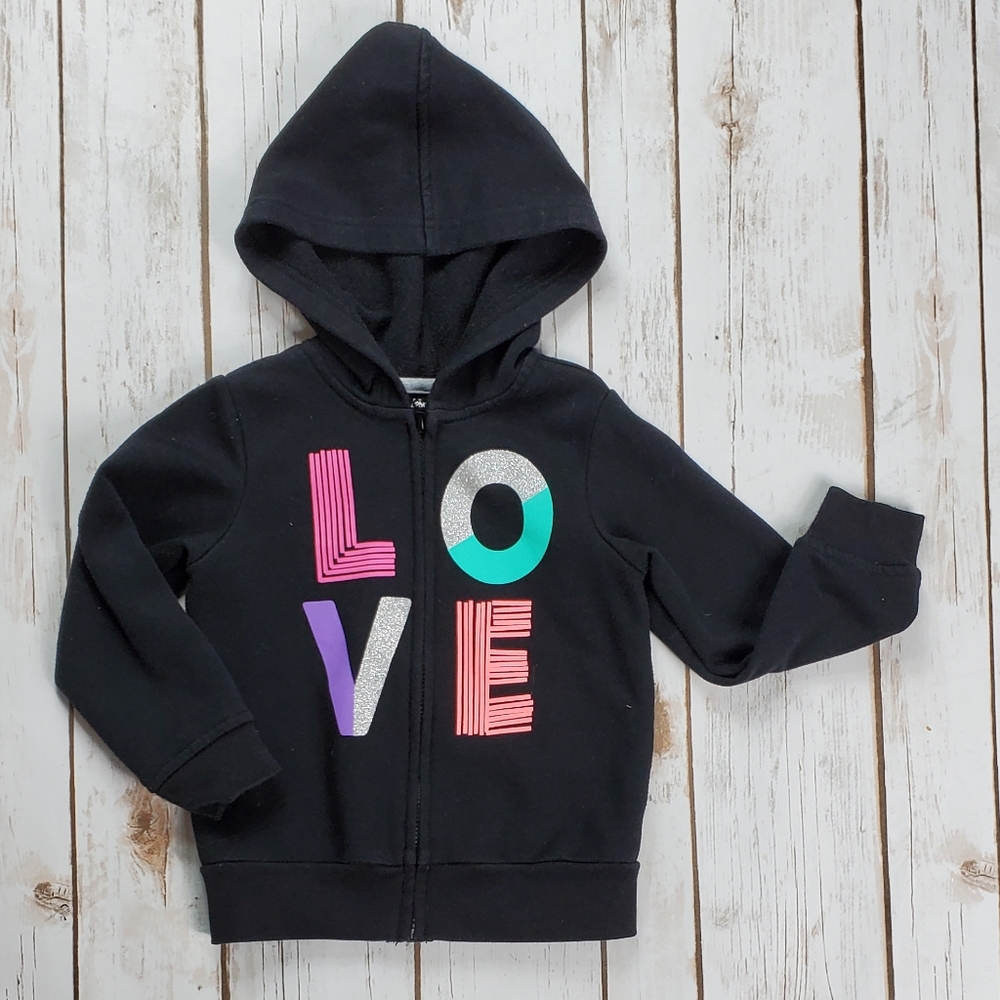 Toddler Girls Zip Hoodie, Size 2T